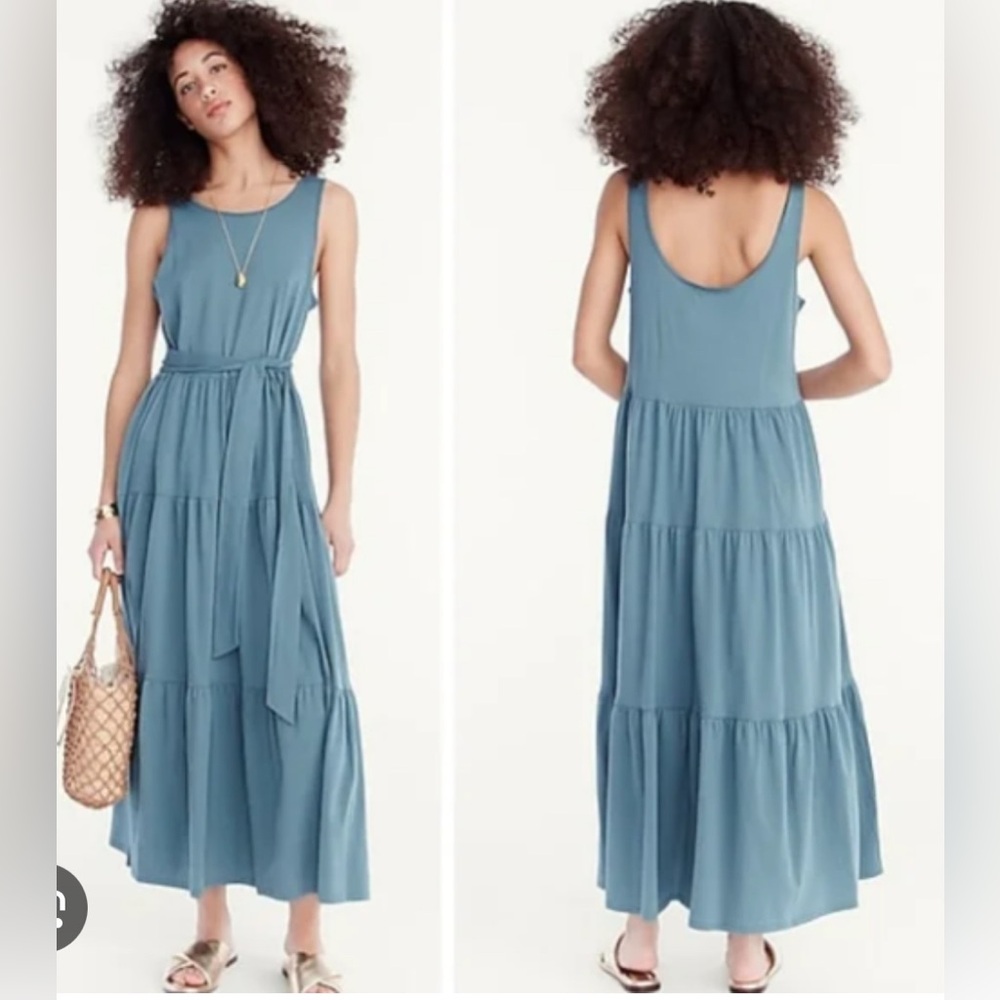 J. Crew Tiered Jersey Maxi Dress